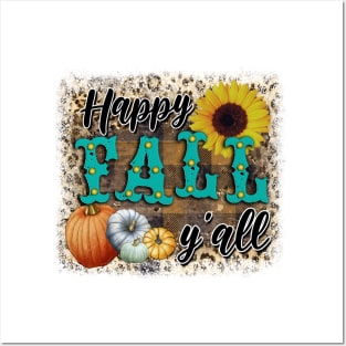 Happy Fall Y'all Posters and Art